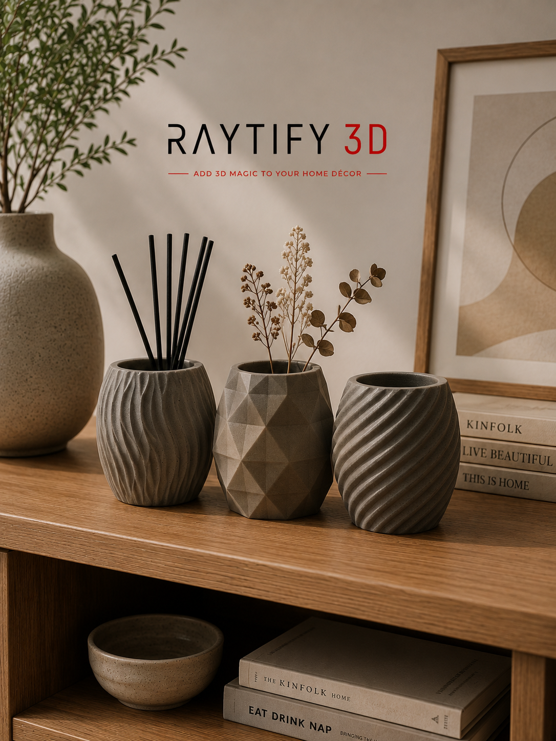 Modern Textured Vase Set