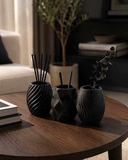 Modern Textured Vase Set