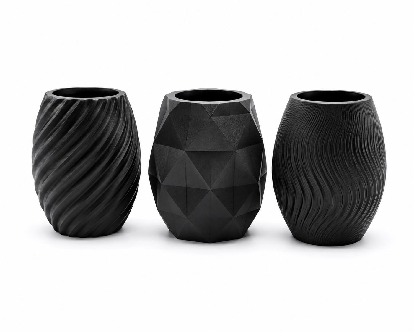 Modern Textured Vase Set