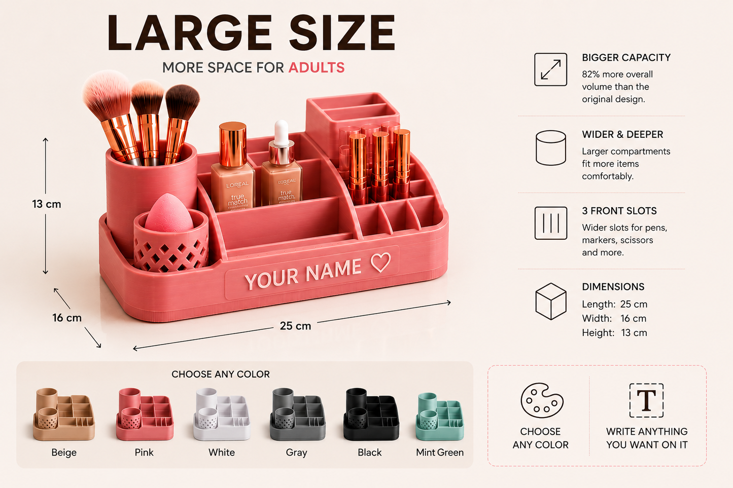 Personalized Makeup Organizer