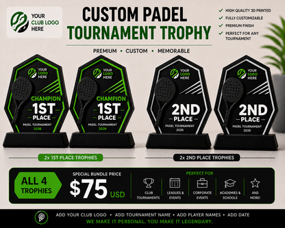 Personalized Padel Trophies